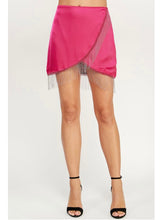 Load image into Gallery viewer, Fuchsia Sequin Fringe Skirt
