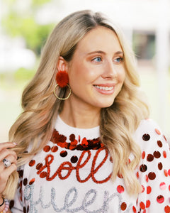 Red Gameday Puff Hoops